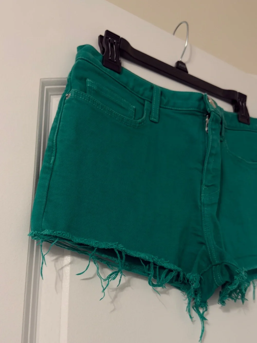 Current/Elliott Frayed Hem Denim Shorts